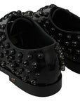 Elegant Black Dress Shoes with Crystals