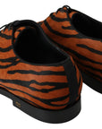 Tiger Pattern Dress Shoes with Pony Hair