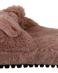 Chic Pink Bear House Slippers by D&G