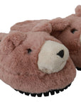 Chic Pink Bear House Slippers by D&G