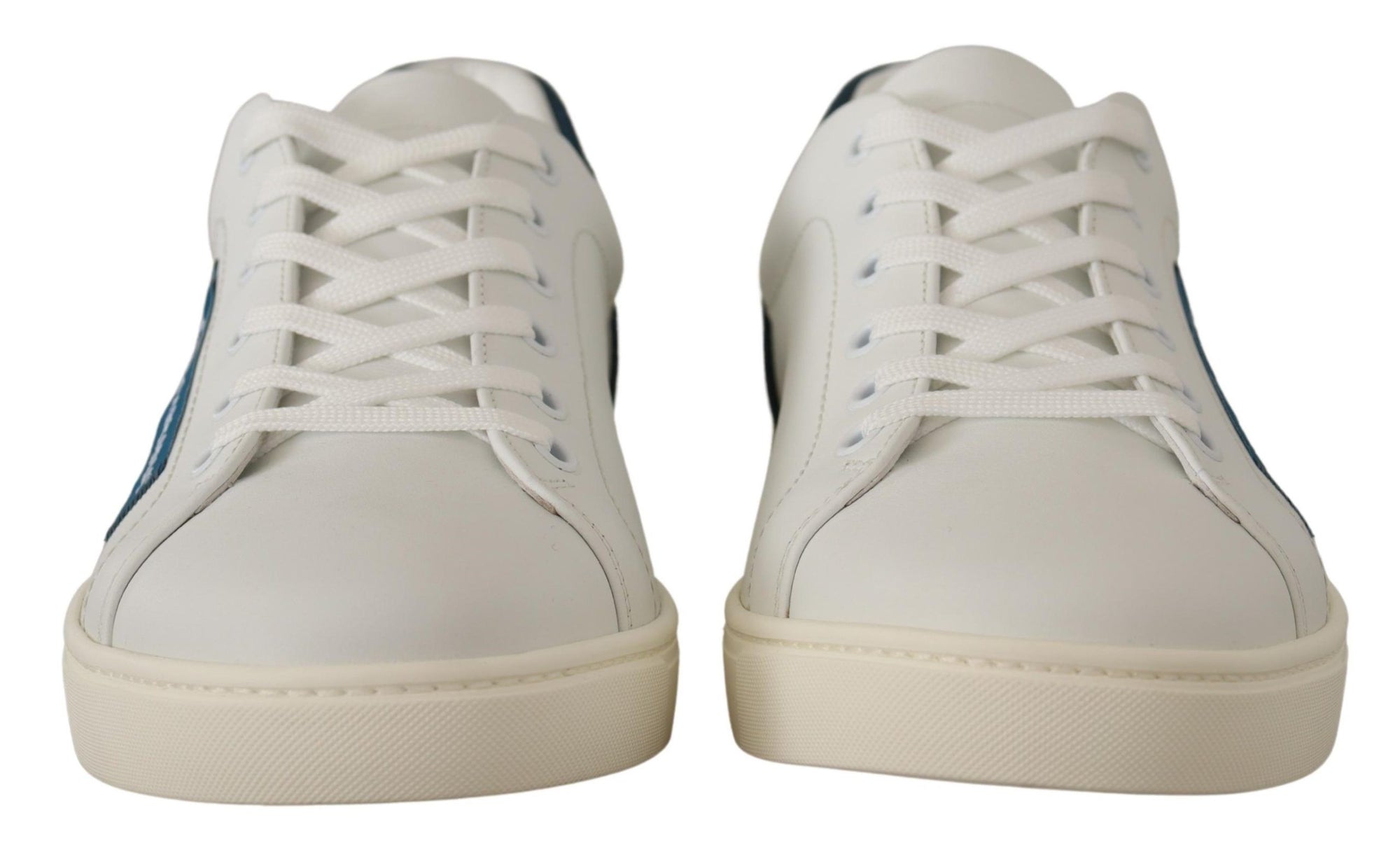 Chic White Leather Low-Top Sneakers