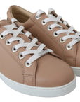 Powder Pink Nappa Leather Sneakers