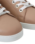 Powder Pink Nappa Leather Sneakers