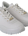 Elegant White Leather Sneakers