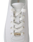 Elegant White Leather Sneakers