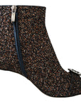 Amethyst Mix Hanover Heeled Glitter Boots