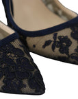 Navy Lancer Leather Pumps Elegance Unleashed