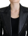 Elegant Cropped Black Designer Jacket