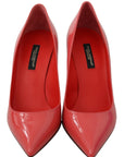 Elegant Dark Pink Patent Leather Pumps