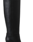 Elegant Black Calf Leather Heeled Boots