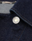 Elegant Blue Denim Button-Down Jacket