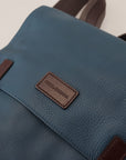 Elegant Blue Leather Backpack Bag