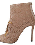 Elegant Lace Stilettos with Crystal Accents