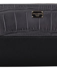 Elegant Textured Leather Zip-Around Wallet