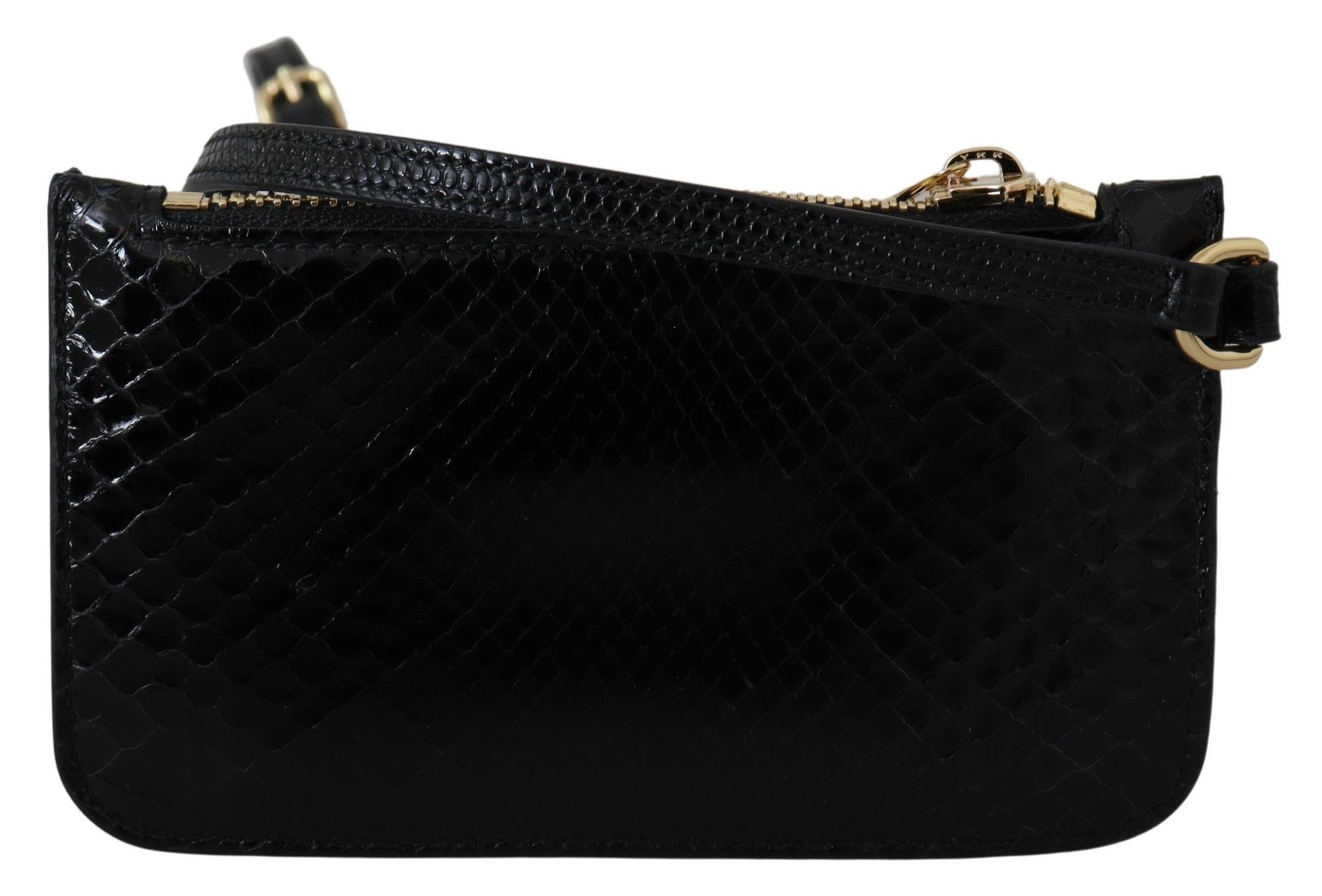Elegant Python Pattern Leather Wristlet Wallet