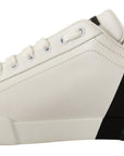 Elegant White Leather Casual Sneakers