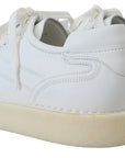 Elegant White Low Top Oxford Sneakers