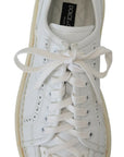 Elegant White Low Top Oxford Sneakers