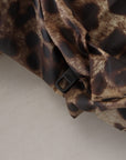 Elegant Leopard Print Hooded Jacket