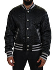 Sleek Black Bomber Jacket