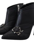 Elegant Black Quilted Leather Booties