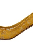 Yellow Lace Heels with Crystal Embellishment