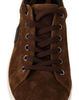 Elegant Leather Casual Sneakers in Brown