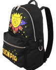 Golden Pig Motif Luxe Backpack