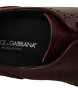 Elegant Bordeaux Leather Derby Shoes