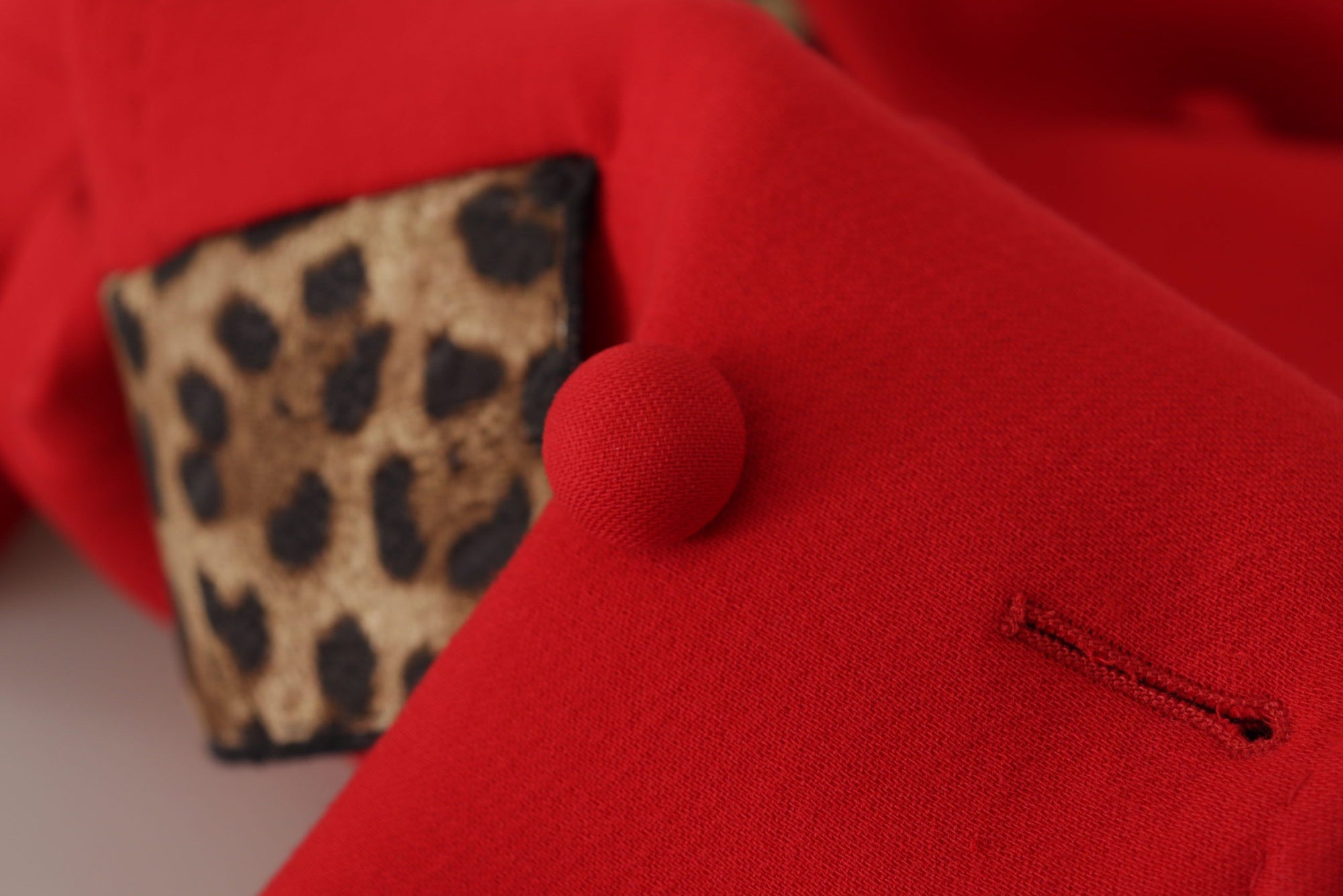 Elegant Red Leopard Trench Coat