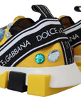 Exquisite Yellow Techno Fabric Sneakers