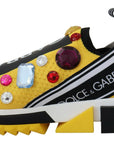 Exquisite Yellow Techno Fabric Sneakers