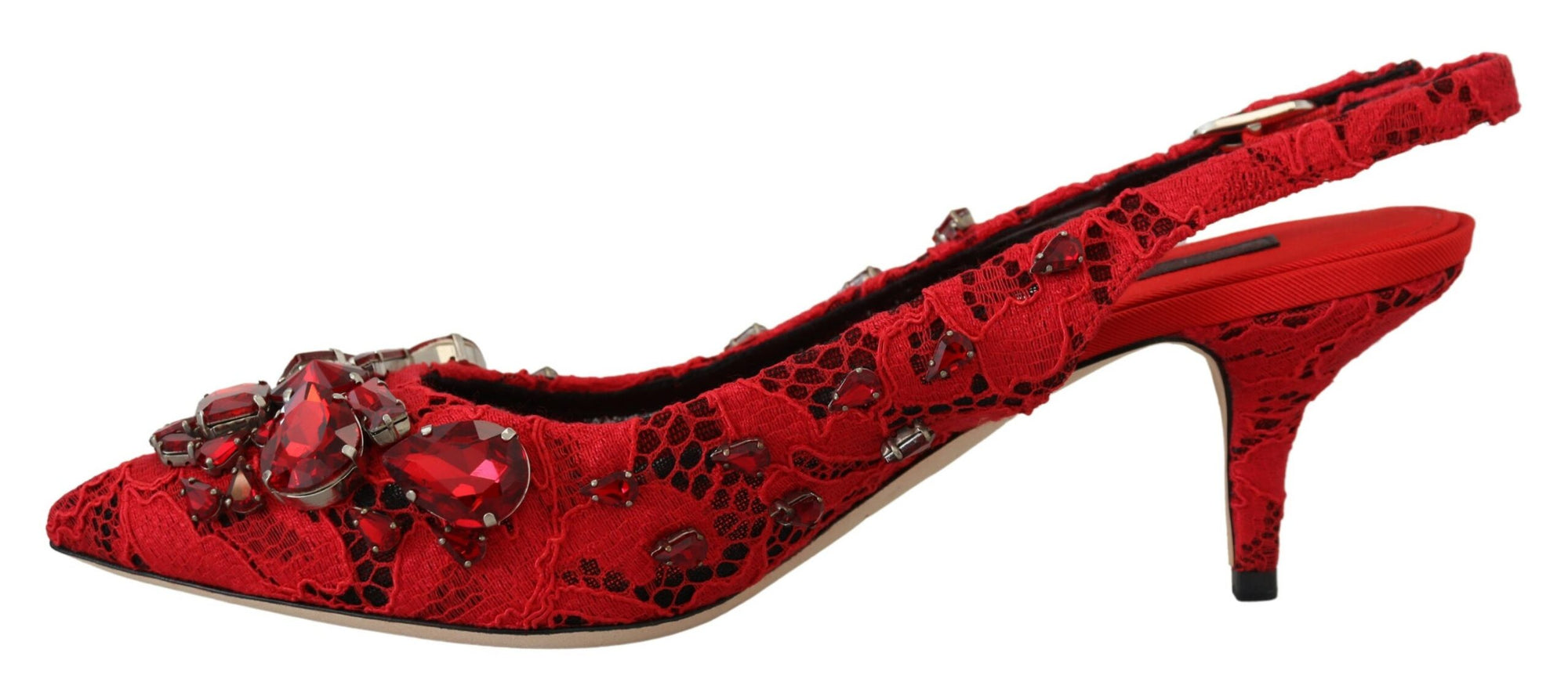 Ruby Red Crystal Slingback Heels