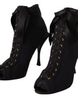 Elegant Ankle Open Toe Heel Boots