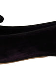 Chic Purple Velvet Loafers with Heart Detail