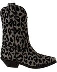 Elegant Leopard Print Mid Calf Boots