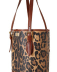 Elegant Leopard Bucket Tote Bag