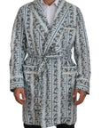 Elegant Floral Cotton Jacket Robe