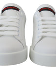 Chic White Portofino Leather Sneakers