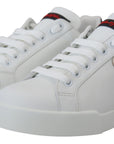 Chic White Portofino Leather Sneakers