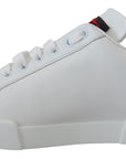 Chic White Portofino Leather Sneakers