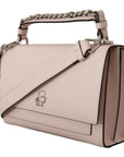 Mauve Elegance Leather Shoulder Bag