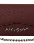 Elegant Wine Leather Evening Clutch