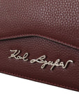 Elegant Wine Leather Evening Clutch