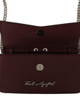 Elegant Wine Leather Evening Clutch