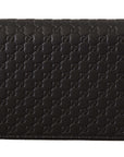 Elegant Black Leather Zip-Around Wallet