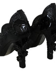 Black Floral Crystal CINDERELLA Women's Shoes