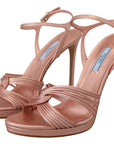 Elegant Pink Stiletto Heel Sandals