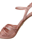 Elegant Pink Stiletto Heel Sandals