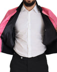 Elegant Pink Nylon Bomber Jacket